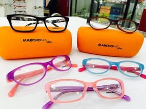 Marchon Kids Glasses with Orange Cases